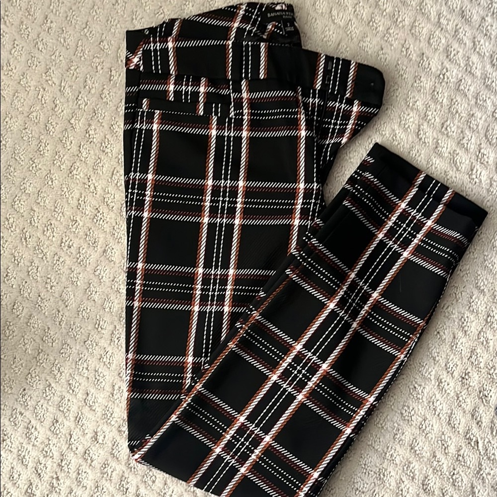 Banana Republic Sloan Black Plaid Pants